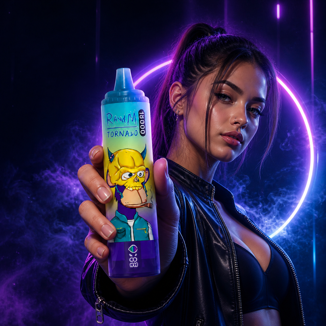 Banner com modelos de vape apresentados